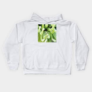 Spotted Cleaner Shrimp posing on Giant Green Sea Anemone Kids Hoodie